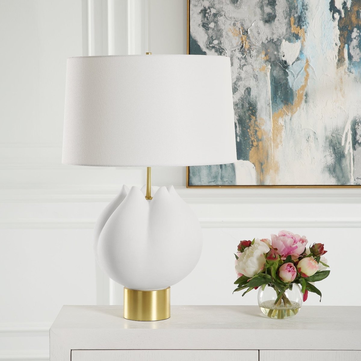 In Bloom White Table Lamp - Uttermost - Table Lamps by Modest Hut