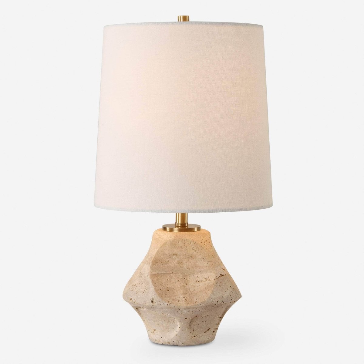 Indent Travertine Accent Lamp - Uttermost - Table Lamps by Modest Hut