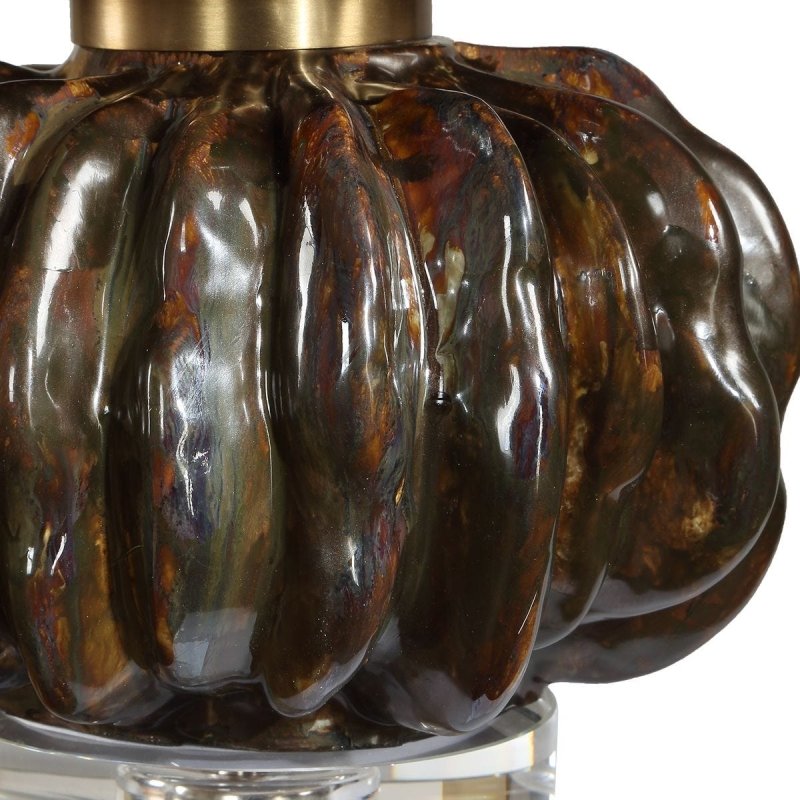 Close-up detail of the Jaudon Stacked Table Lamp