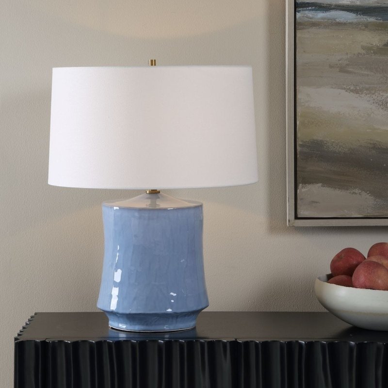 Kamara Table Lamp styled in a room setting