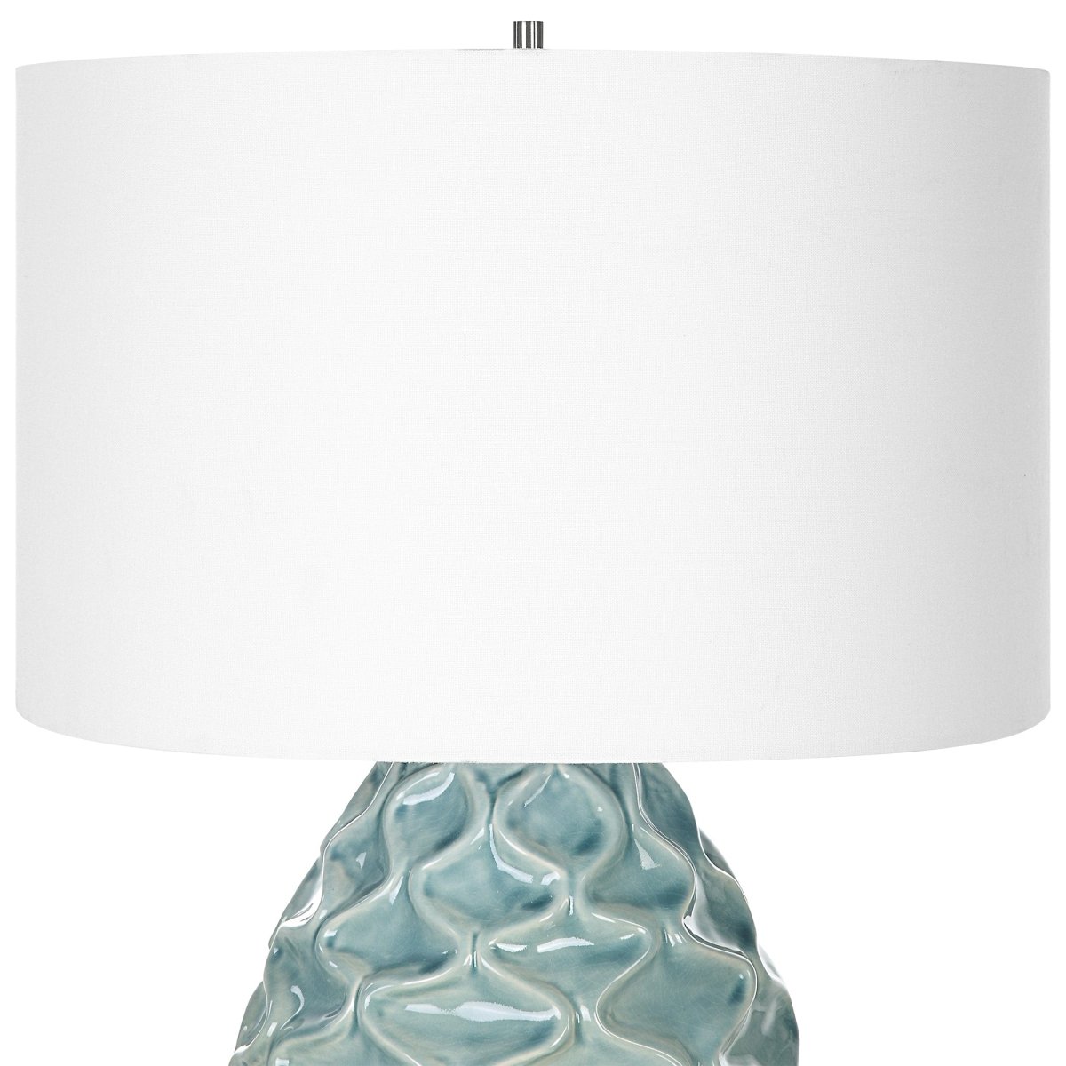 Laced Up Sea Foam Glass Table Lamp - Uttermost - Table Lamps by Modest Hut