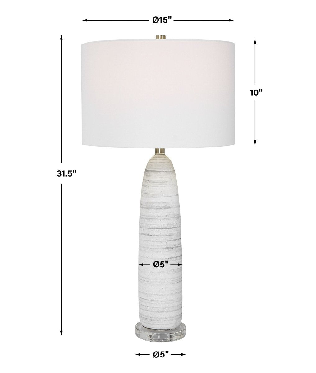 Levadia Matte White Table Lamp - Uttermost - Table Lamps by Modest Hut