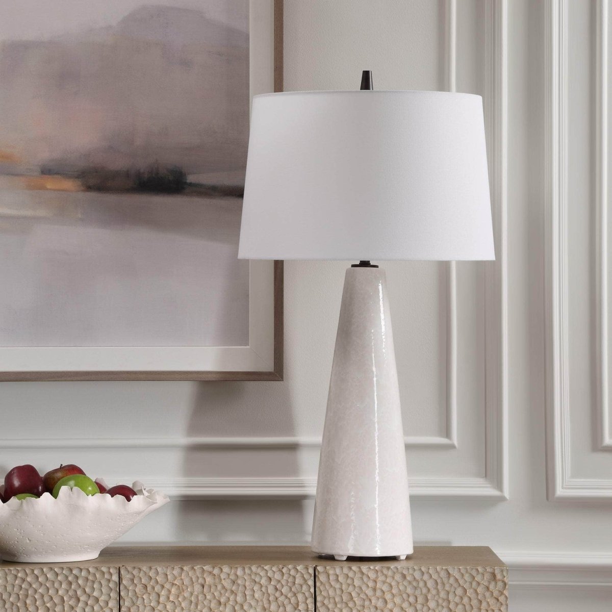 Loire Ivory Glaze Table Lamp - Uttermost - Table Lamps by Modest Hut