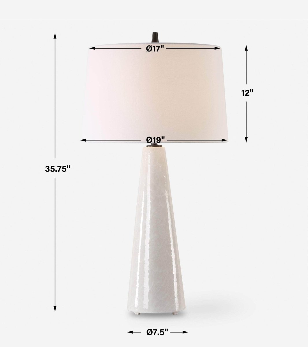 Loire Ivory Glaze Table Lamp - Uttermost - Table Lamps by Modest Hut