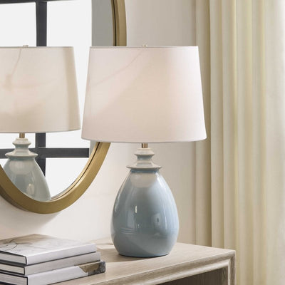Lorene Light Blue Table Lamp - Table Lamps