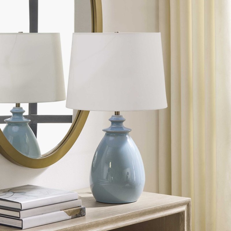 Lorene Light Blue Table Lamp - Table Lamps