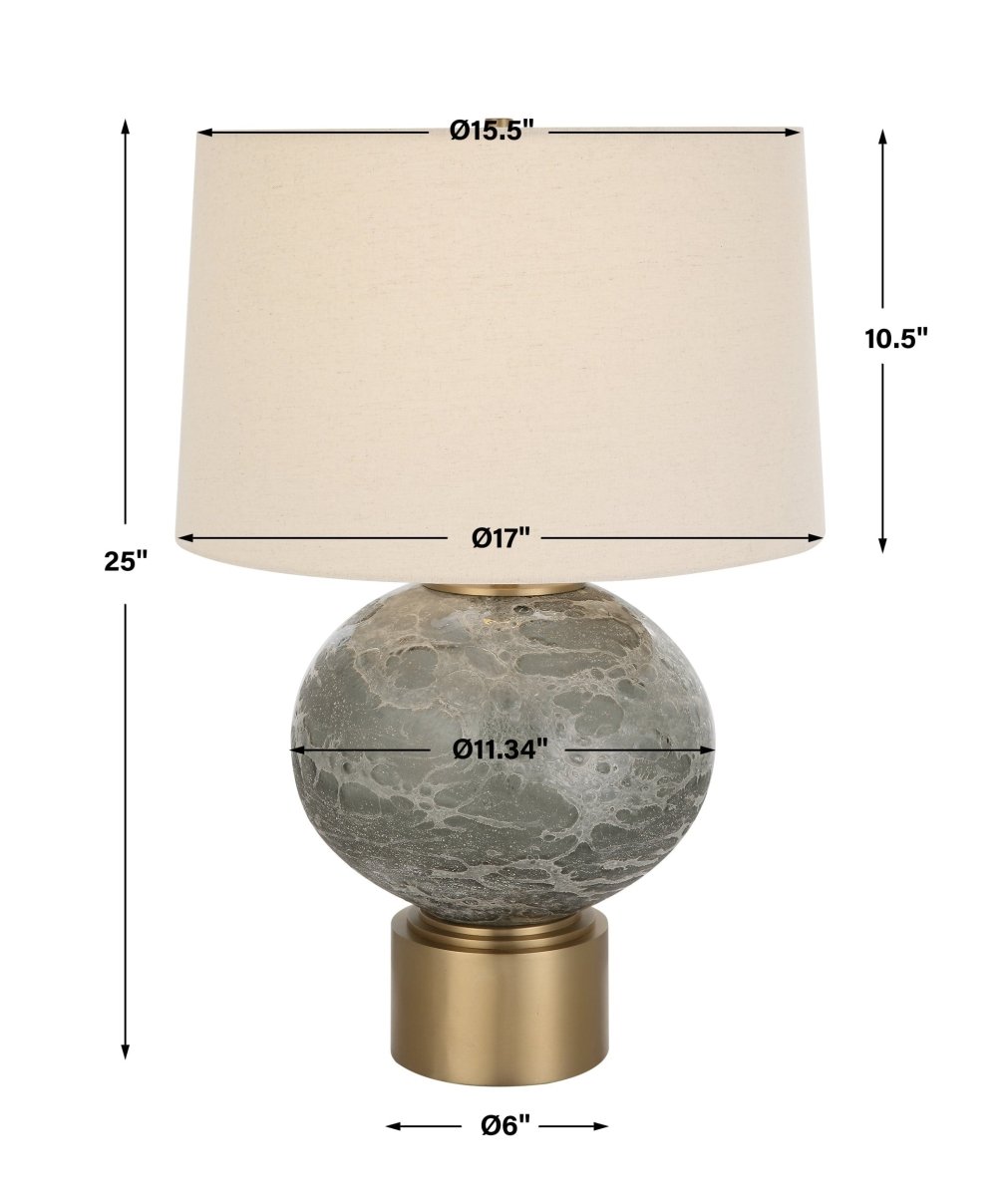 Lunia Gray Glass Table Lamp - Uttermost - Table Lamps by Modest Hut