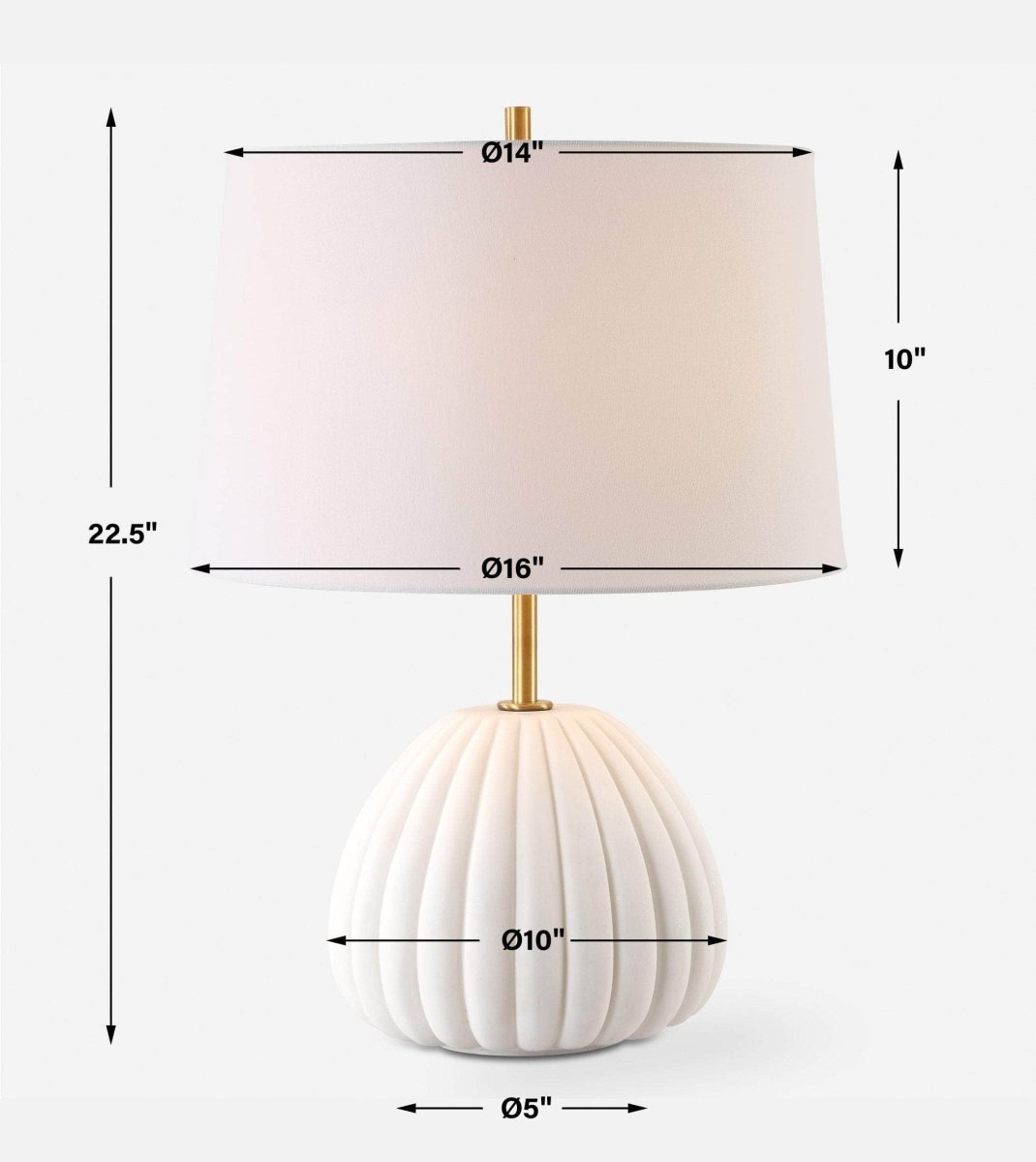 Lynna Ivory Table Lamp - Uttermost - Table Lamps by Modest Hut