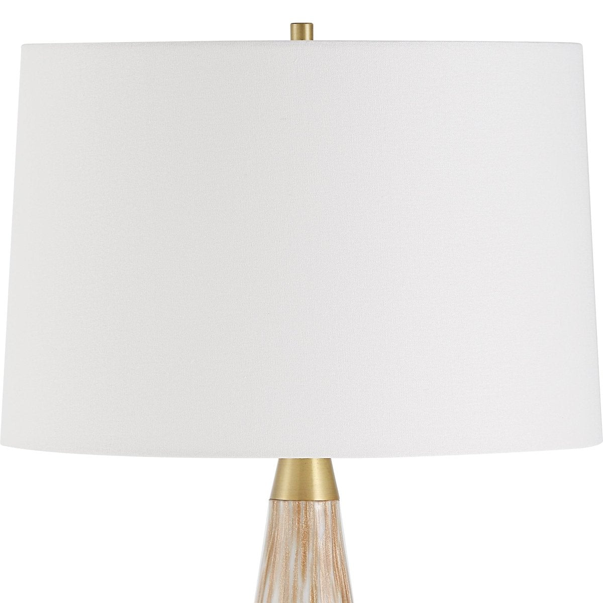 Lyra White & Gold Table Lamp - Uttermost - Table Lamps by Modest Hut