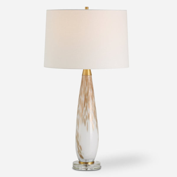 Lyra White & Gold Table Lamp - Uttermost - Table Lamps by Modest Hut