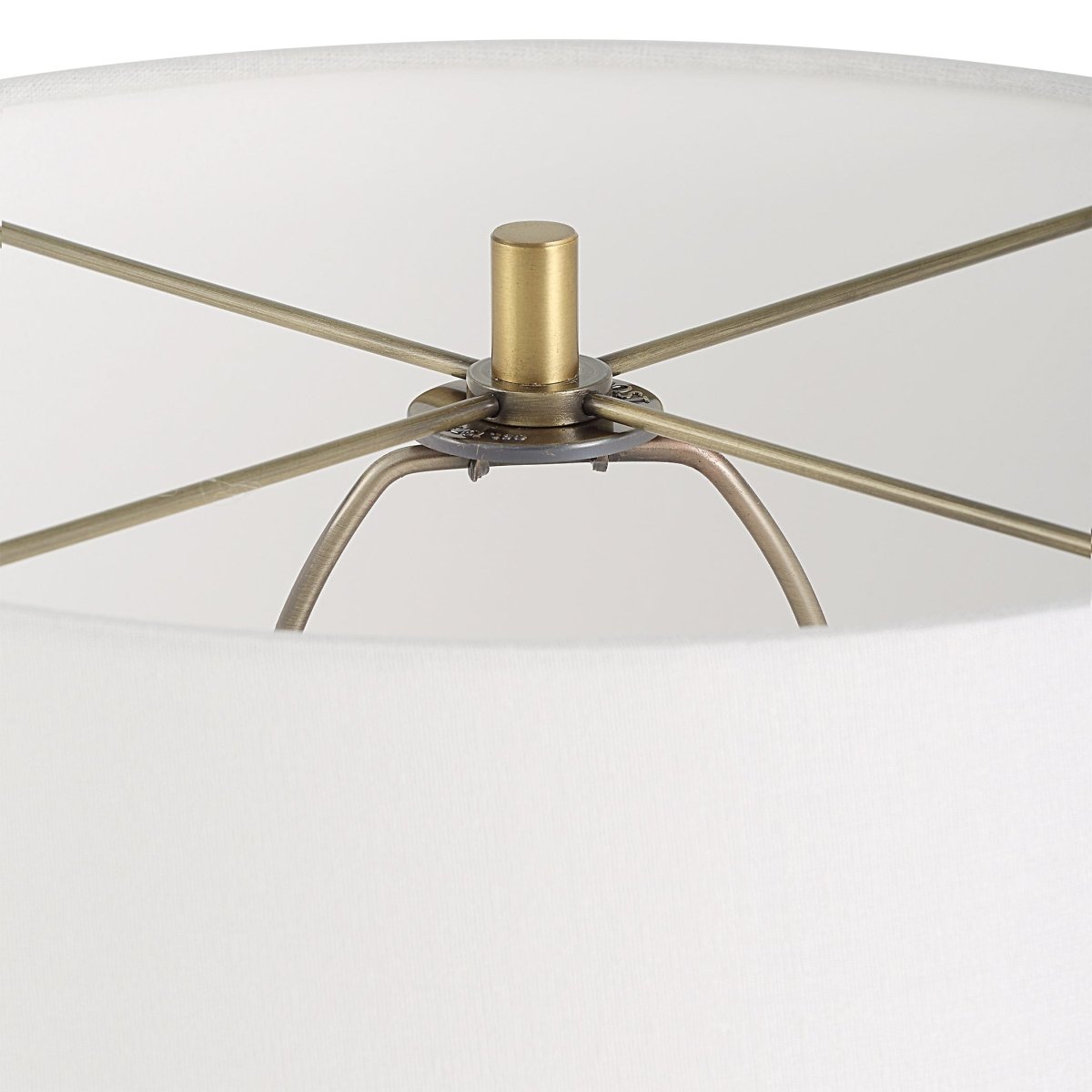 Lyra White & Gold Table Lamp - Uttermost - Table Lamps by Modest Hut