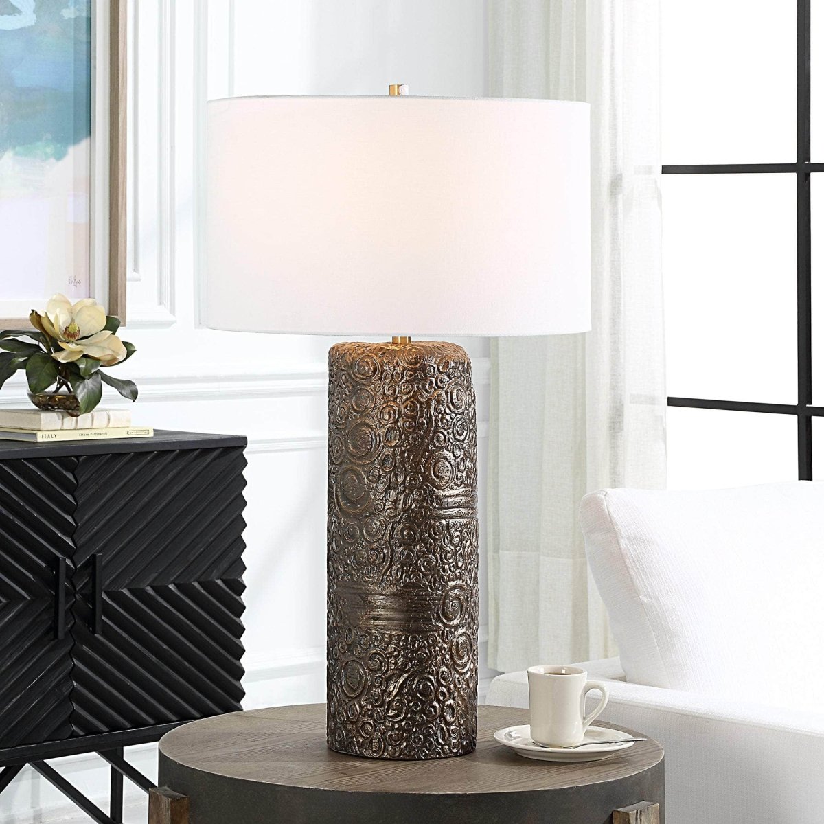 Malaga Brass Table Lamp - Uttermost - Table Lamps by Modest Hut