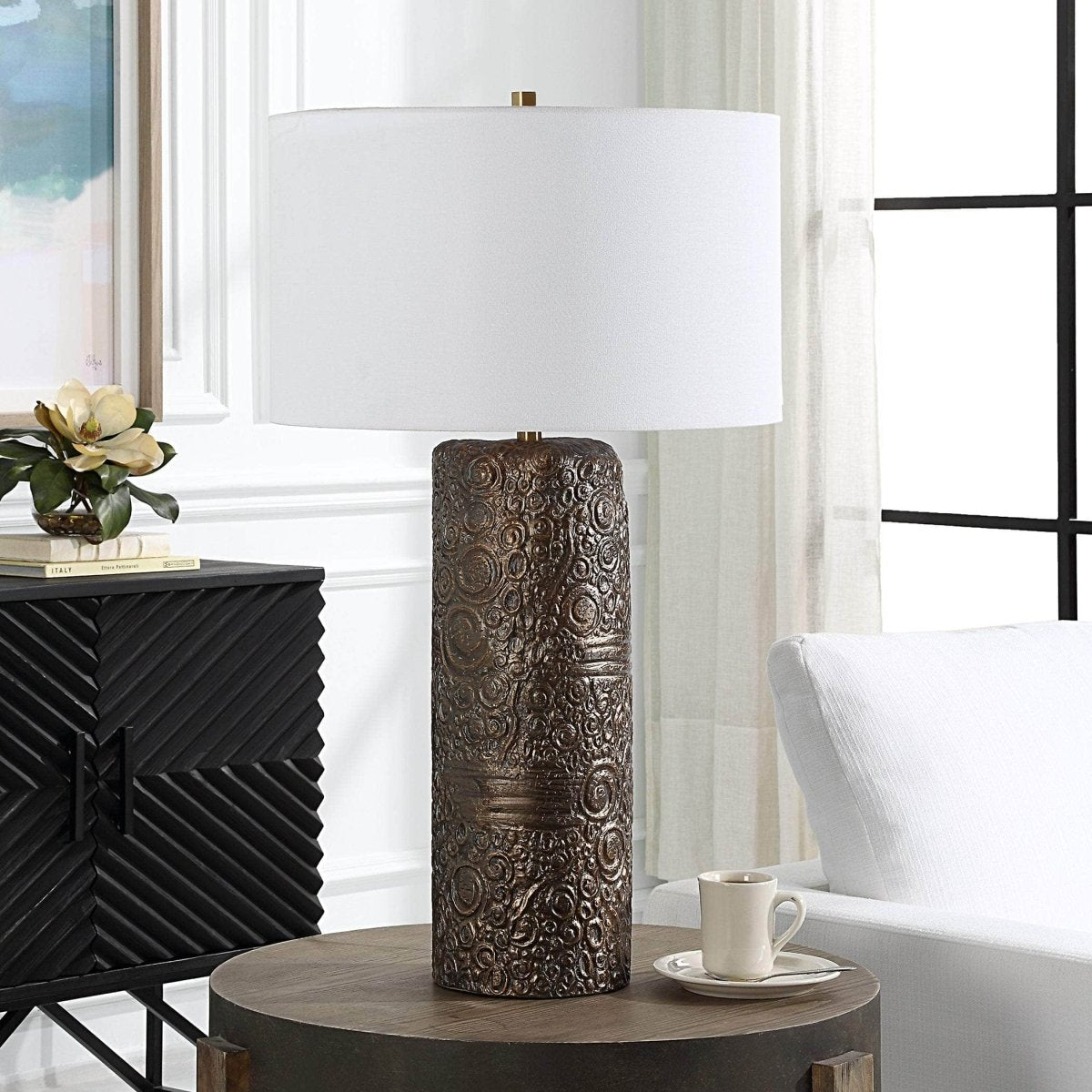 Malaga Brass Table Lamp - Uttermost - Table Lamps by Modest Hut