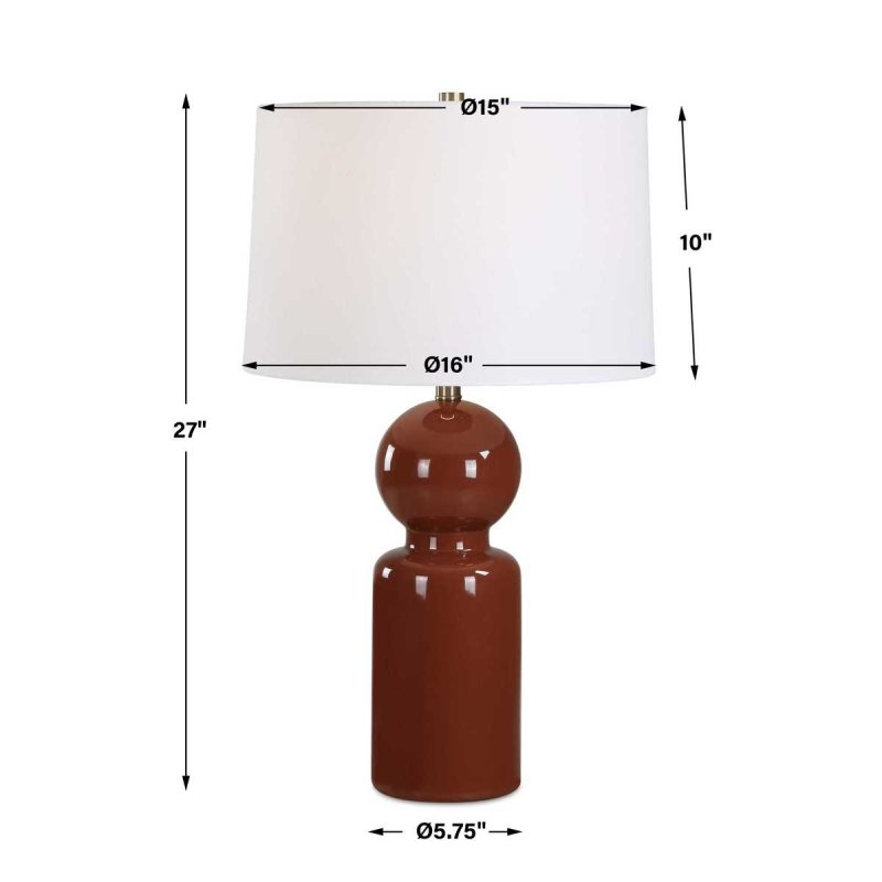 Dimension guide for the Marco Sienna Ceramic Table Lamp