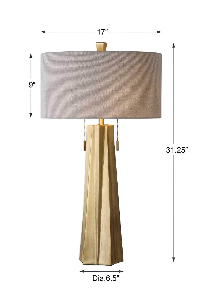 Mari Gold Table Lamp - Uttermost - Table Lamps by Modest Hut