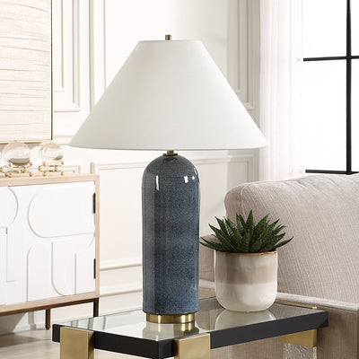 Mayetta Deep Blue Table Lamp - Uttermost - Table Lamps by Modest Hut