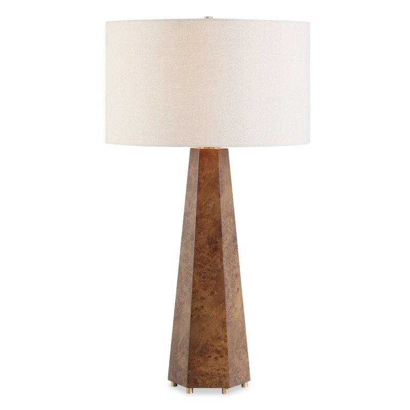 McCaffrey Burl Wood Table Lamp by Uttermost on a white background