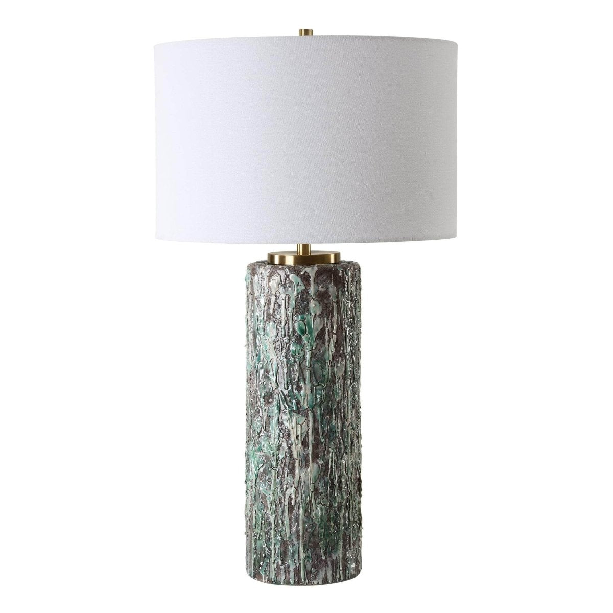 Meltdown Ivory Teal Table Lamp - Uttermost - Table Lamps by Modest Hut