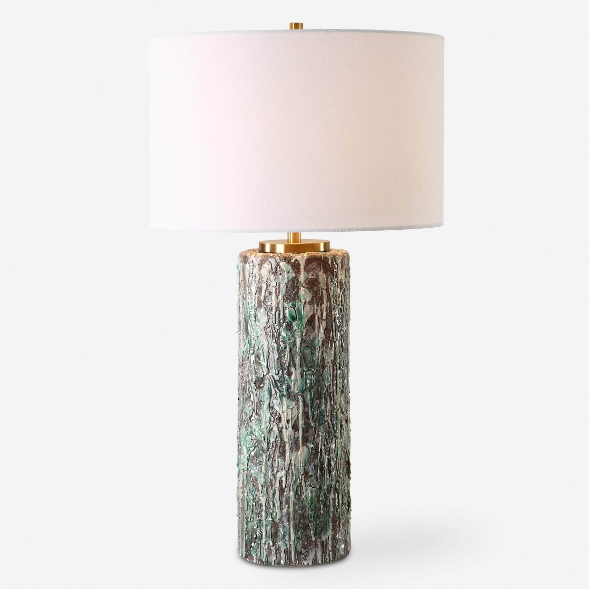 Meltdown Ivory Teal Table Lamp - Uttermost - Table Lamps by Modest Hut