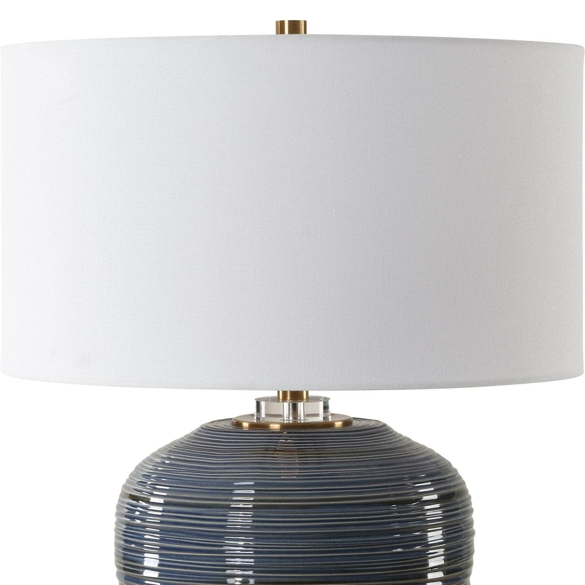 Moher Glossy Blue Table Lamp - Uttermost - Table Lamps by Modest Hut