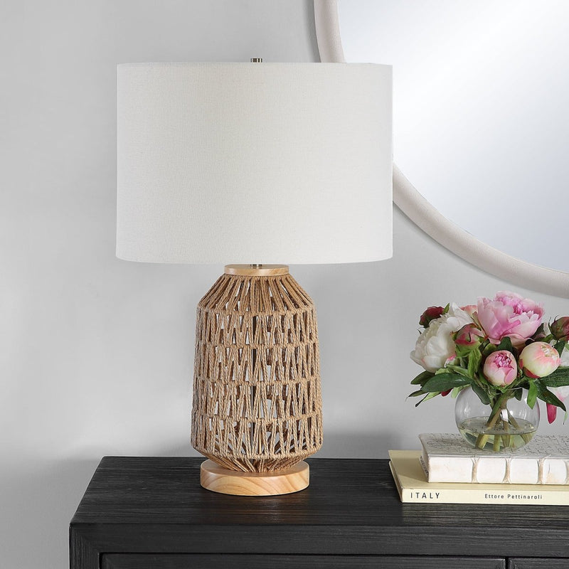 Natural Rope Casual Table Lamp - Uttermost - Table Lamps by Modest Hut