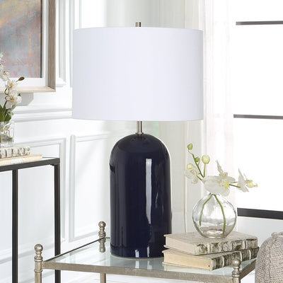 Navy Ceramic Dome Table Lamp - Uttermost - Table Lamps by Modest Hut