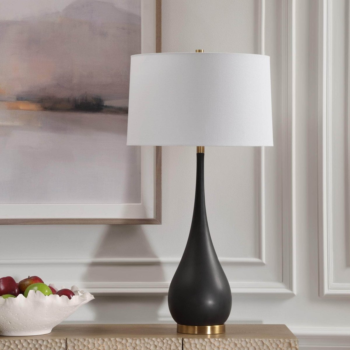 Nocturnal Black Table Lamp - Uttermost - Table Lamps by Modest Hut