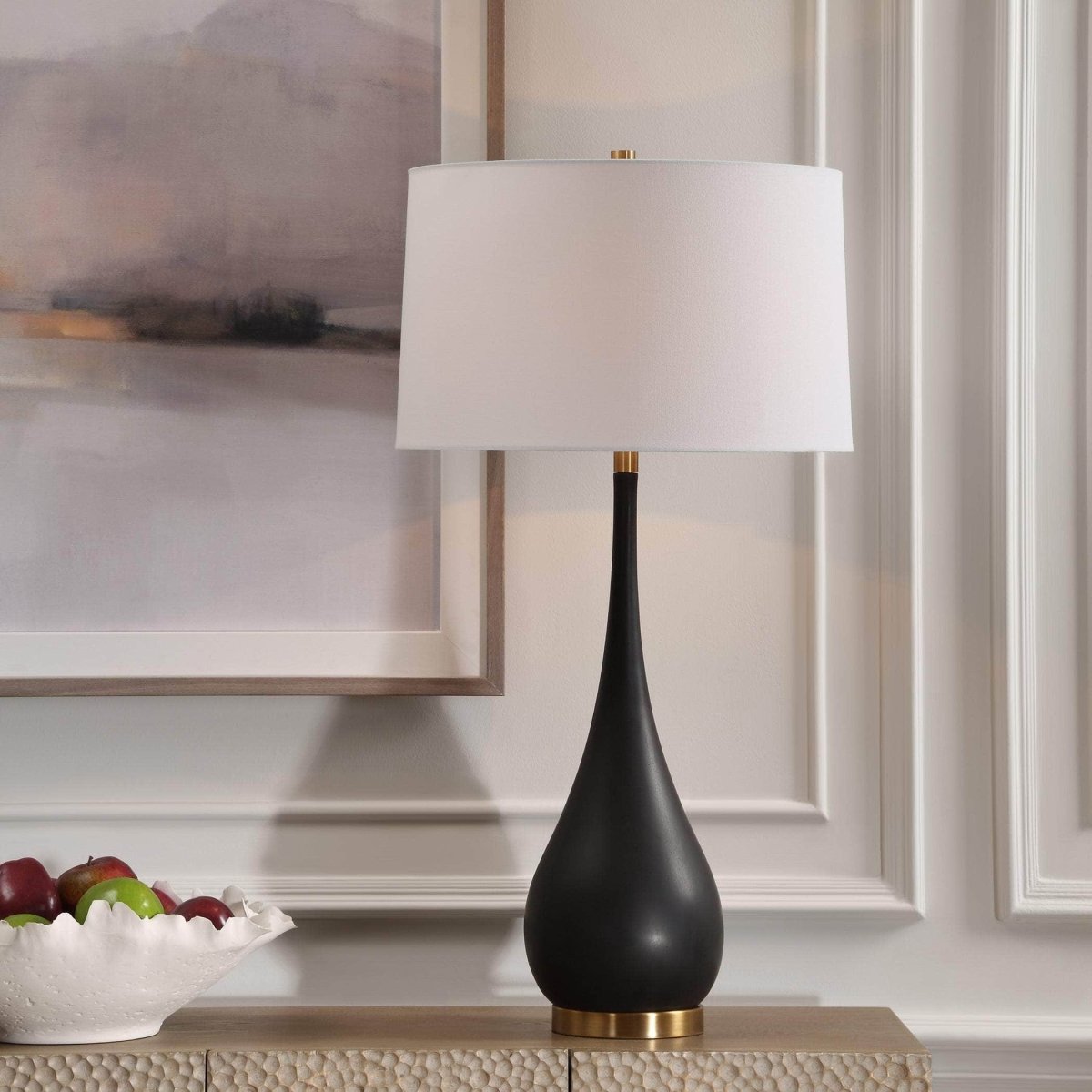 Nocturnal Black Table Lamp - Uttermost - Table Lamps by Modest Hut