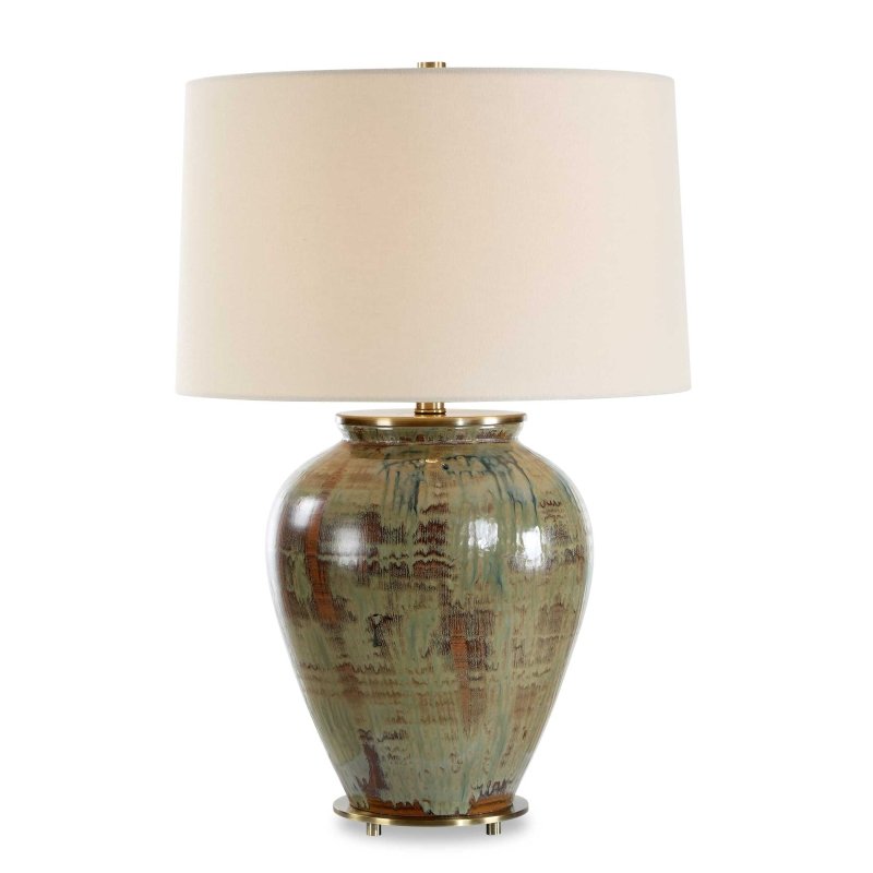 Olisa Brown Green Table Lamp - Table Lamps