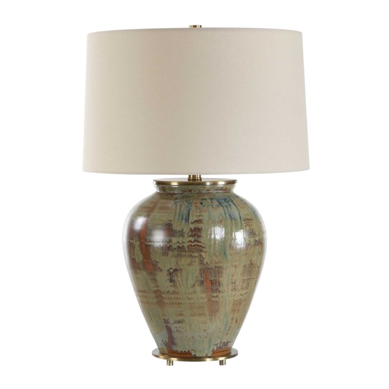Olisa Brown Green Table Lamp - Table Lamps