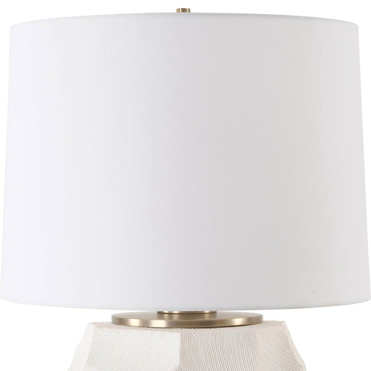 On Edge Chalk White Table Lamp - Uttermost - Table Lamps by Modest Hut