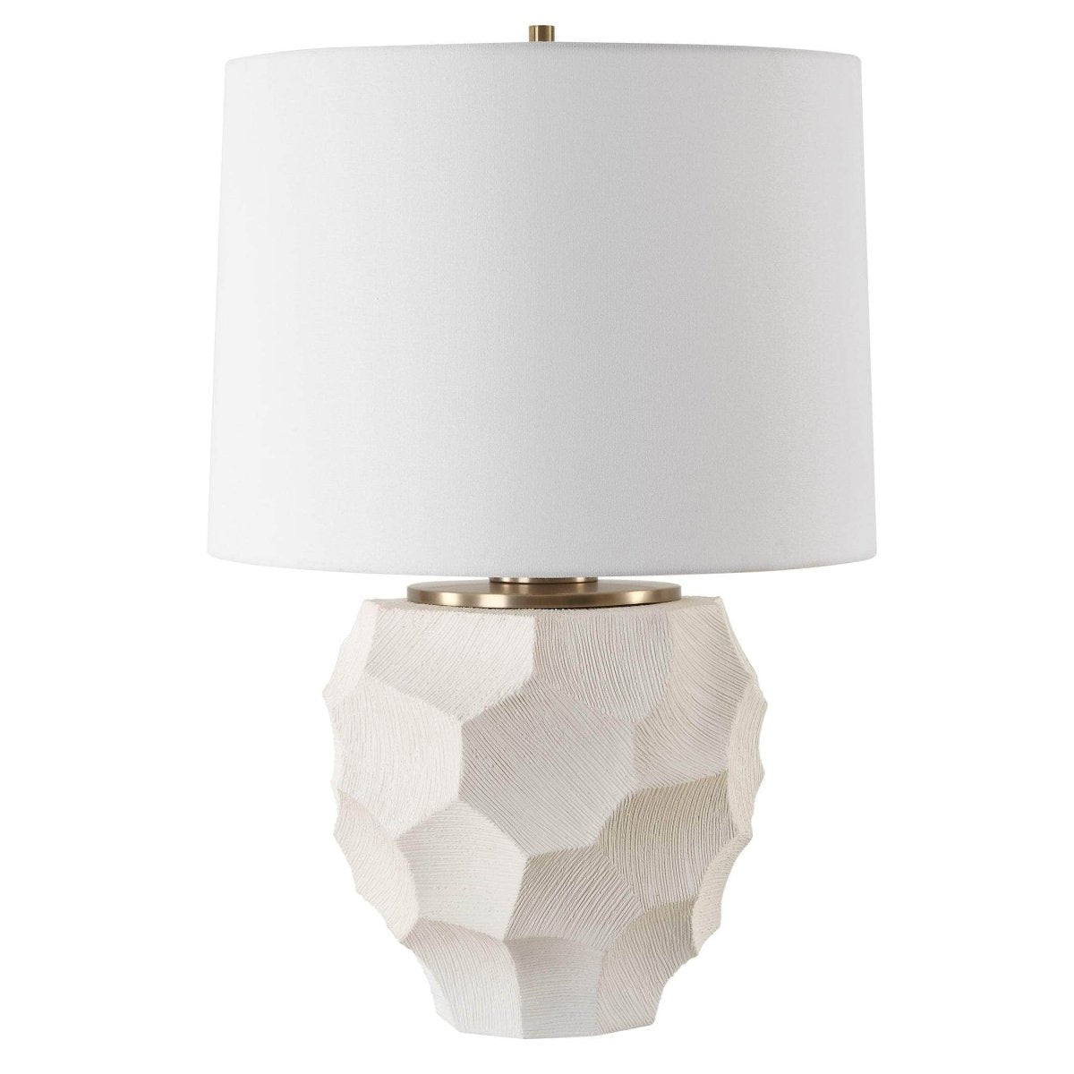 On Edge Chalk White Table Lamp - Uttermost - Table Lamps by Modest Hut