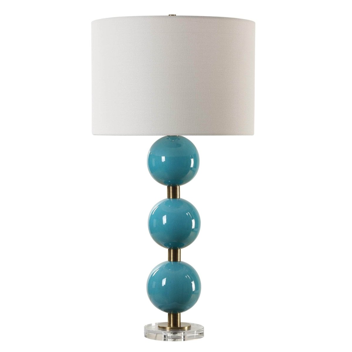 Palawan Blue Glaze Table Lamp - Uttermost - Table Lamps by Modest Hut