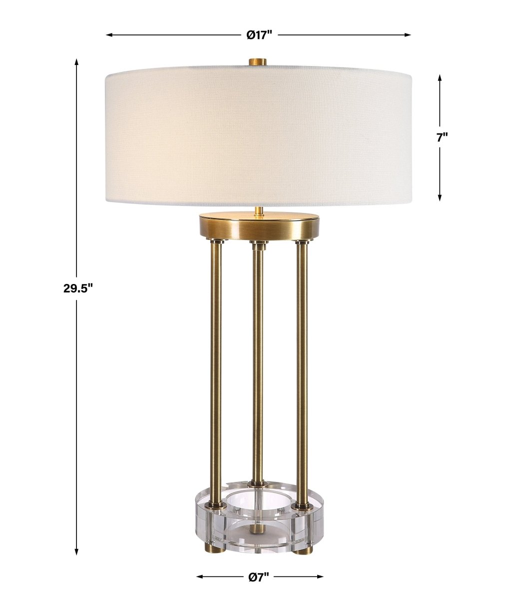 Pantheon Brass Rod Table Lamp - Uttermost - Table Lamps by Modest Hut