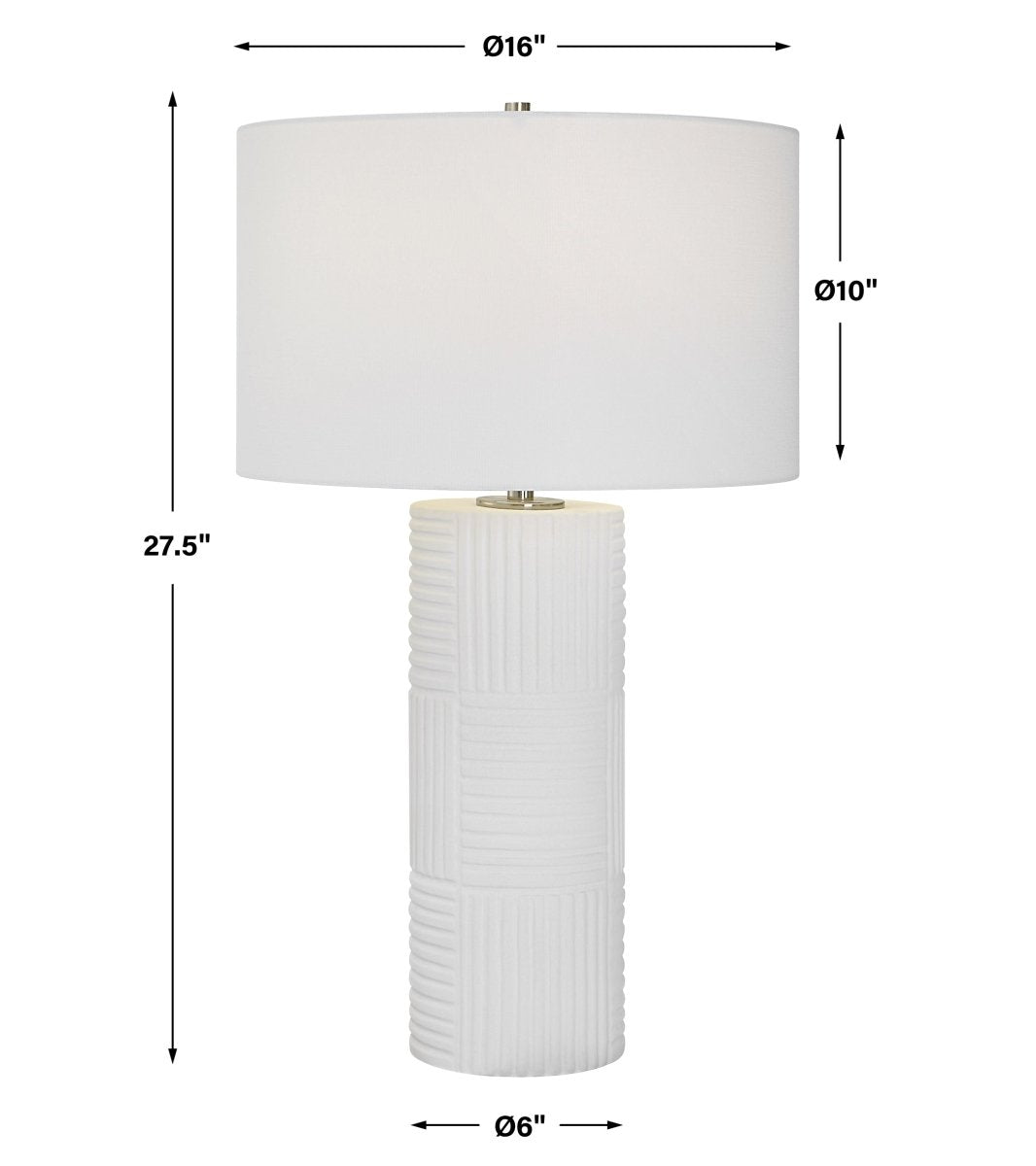 Patchwork White Table Lamp - Uttermost - Table Lamps by Modest Hut