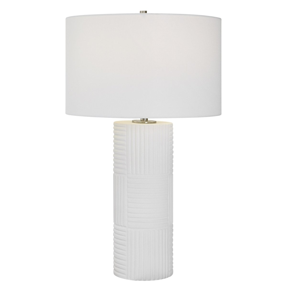 Patchwork White Table Lamp - Uttermost - Table Lamps by Modest Hut