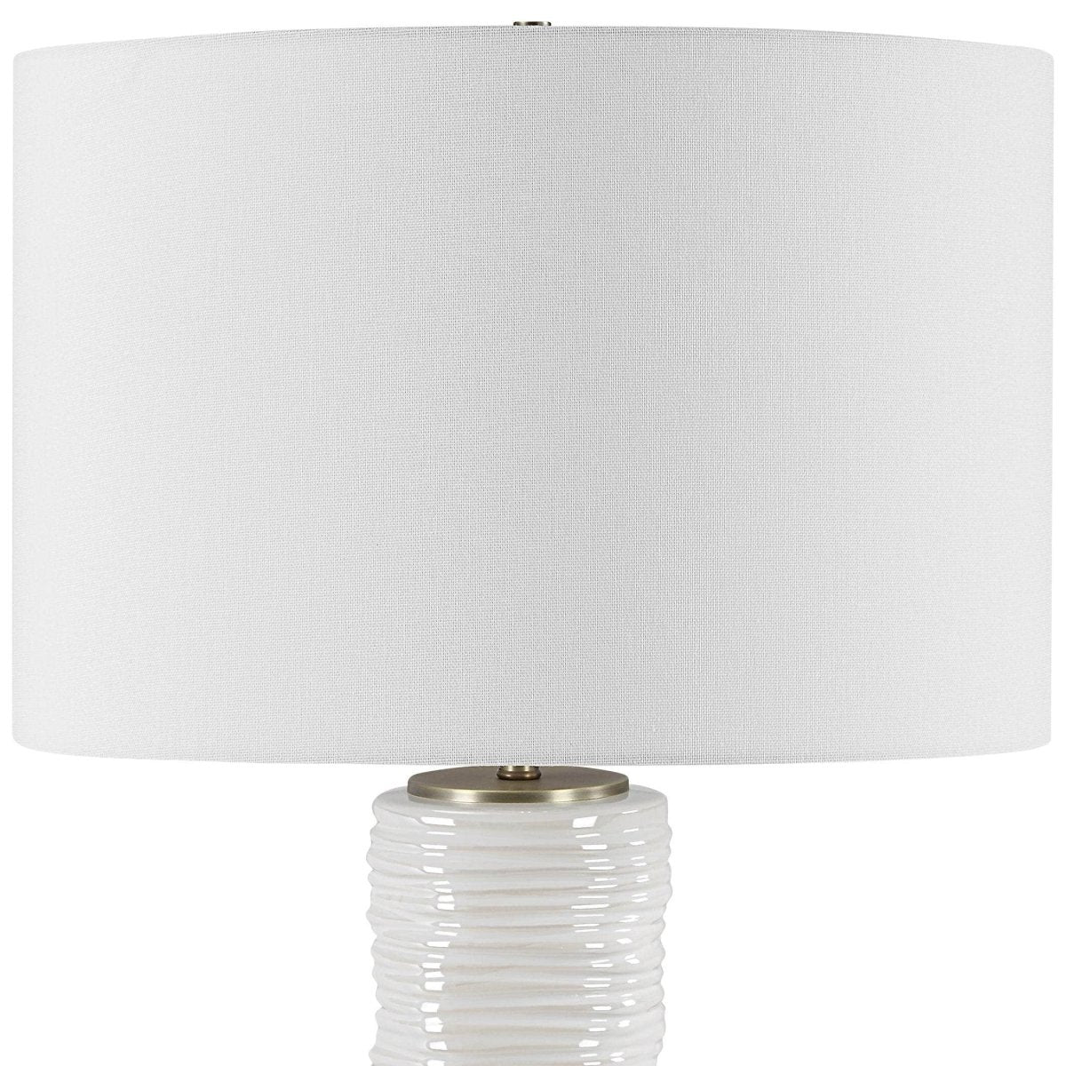 Pavlova Glossy White Table Lamp - Uttermost - Table Lamps by Modest Hut