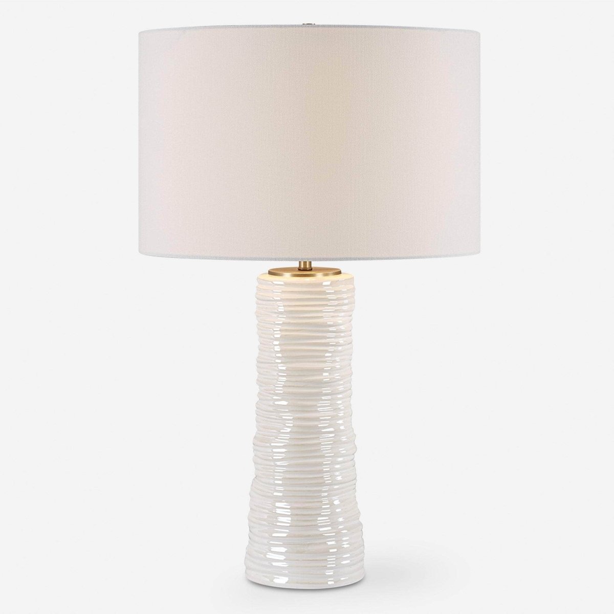 Pavlova Glossy White Table Lamp - Uttermost - Table Lamps by Modest Hut