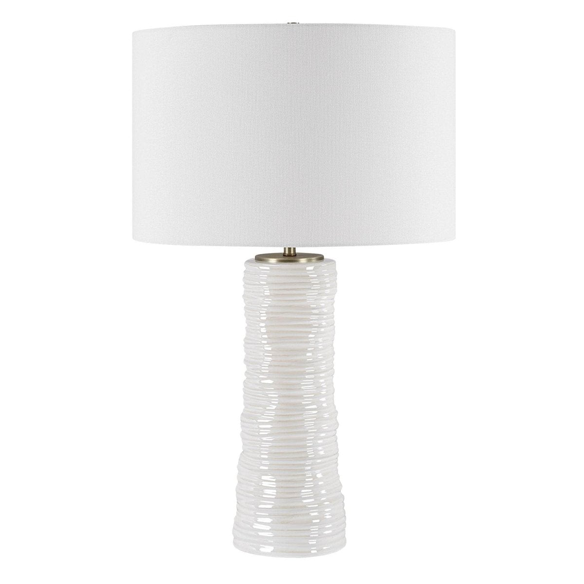 Pavlova Glossy White Table Lamp - Uttermost - Table Lamps by Modest Hut