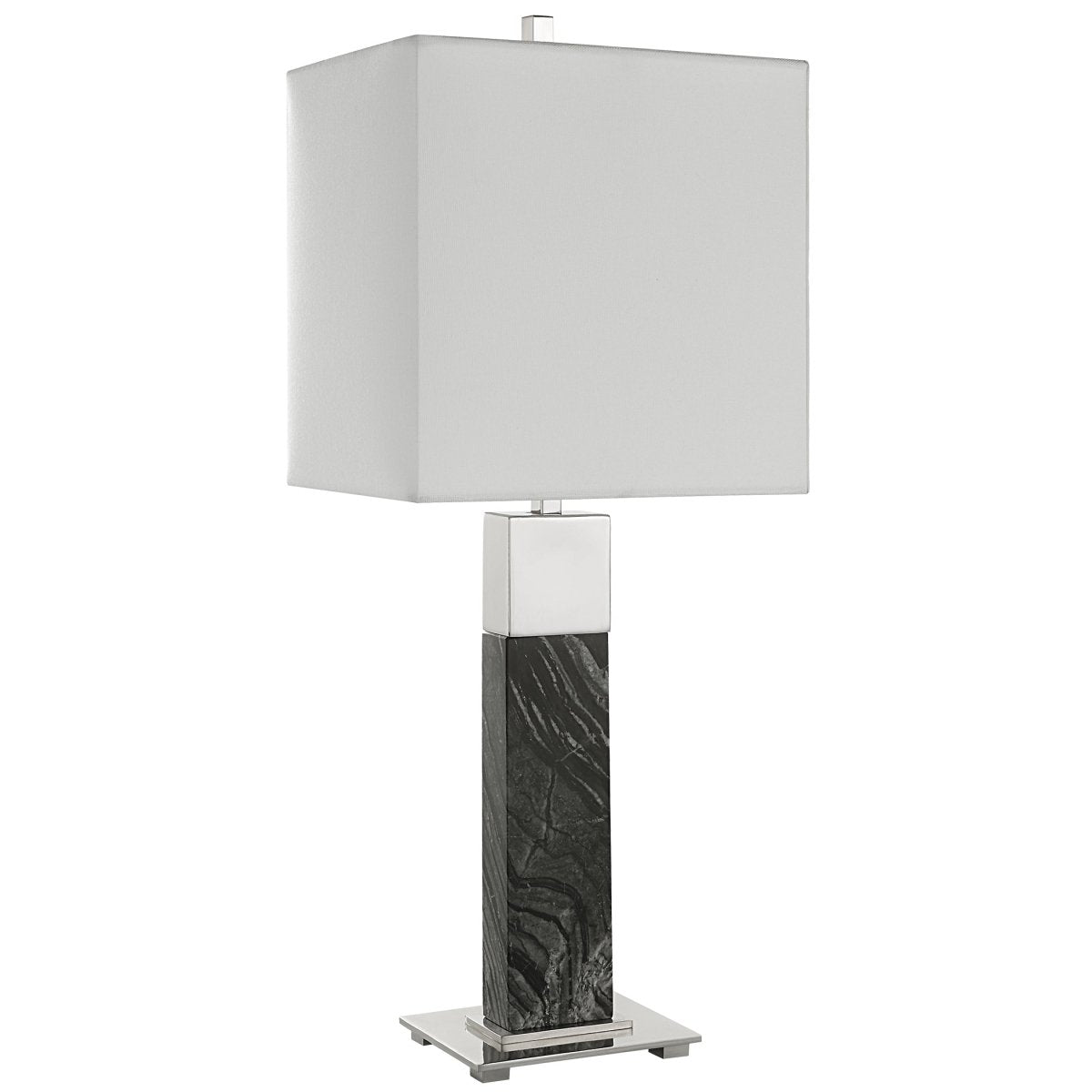 Pilaster Black Marble Table Lamp - Uttermost - Table Lamps by Modest Hut