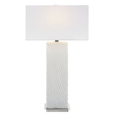 Pillar White Marble Table Lamp - Uttermost - Table Lamps by Modest Hut