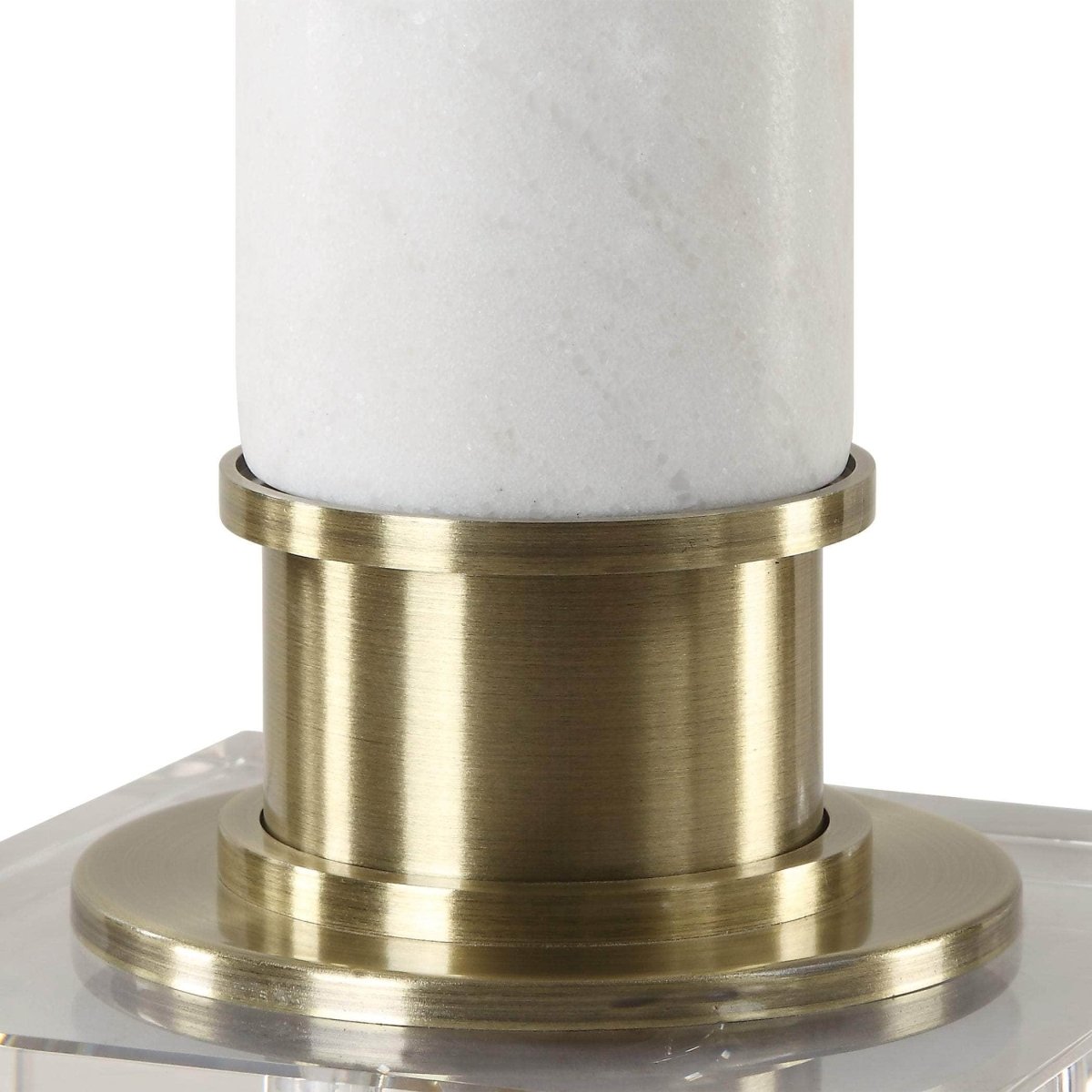 Plinth White Marble Table Lamp - Uttermost - Table Lamps by Modest Hut