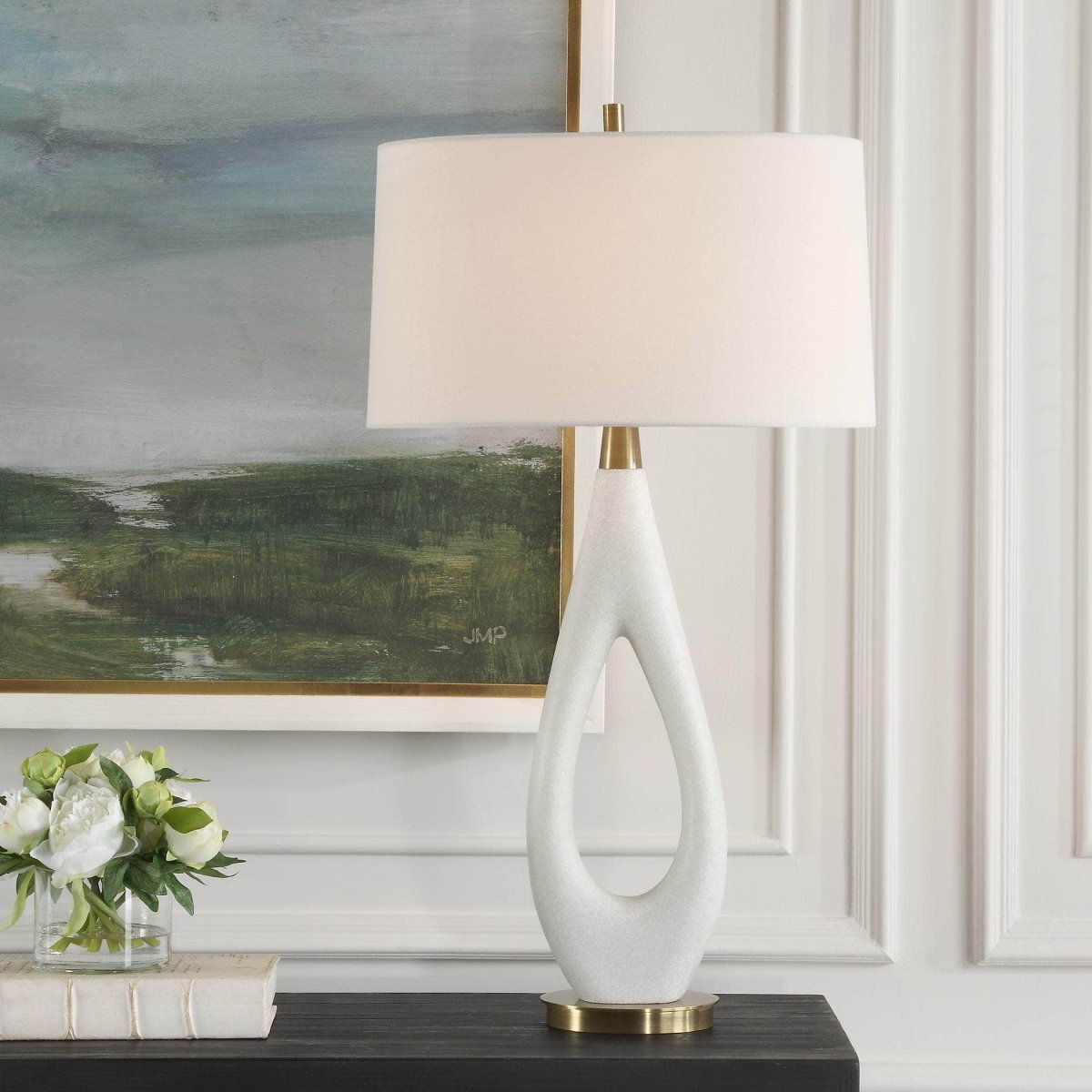 Promenade White Table Lamp - Uttermost - Table Lamps by Modest Hut