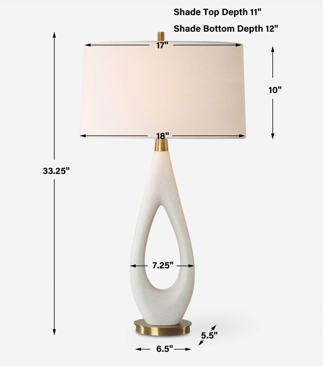 Promenade White Table Lamp - Uttermost - Table Lamps by Modest Hut