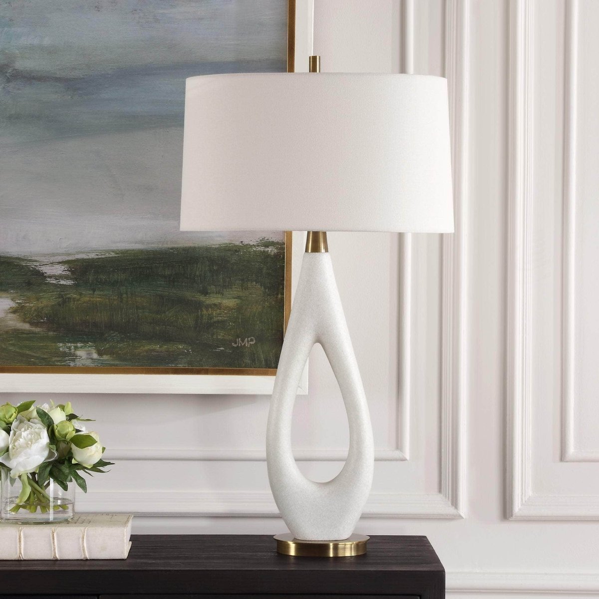 Promenade White Table Lamp - Uttermost - Table Lamps by Modest Hut