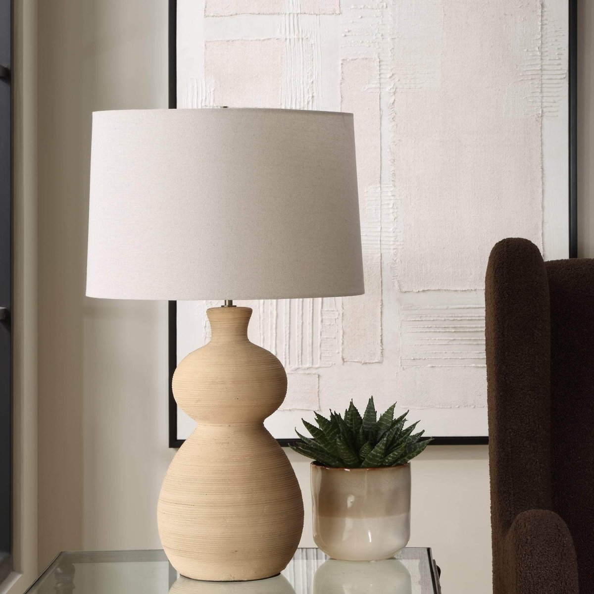 Pueblo Fired Clay Table Lamp - Uttermost - Table Lamps by Modest Hut