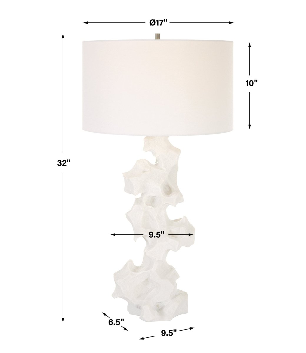 Remnant White Marble Table Lamp - Uttermost - Table Lamps by Modest Hut