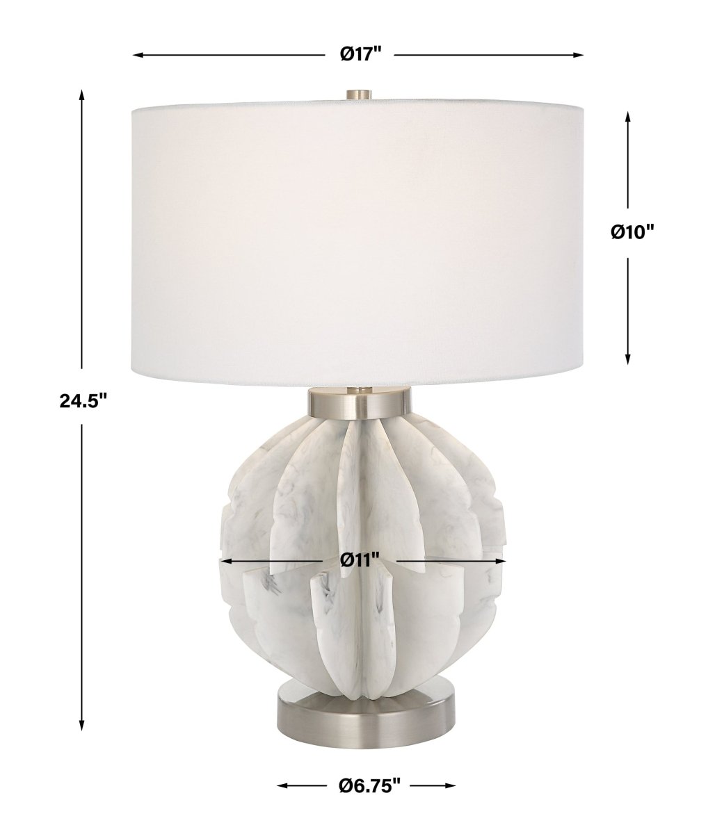 Repetition White Marble Table Lamp - Uttermost - Table Lamps by Modest Hut