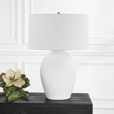 Reyna Chalk White Table Lamp - Uttermost - Table Lamps by Modest Hut