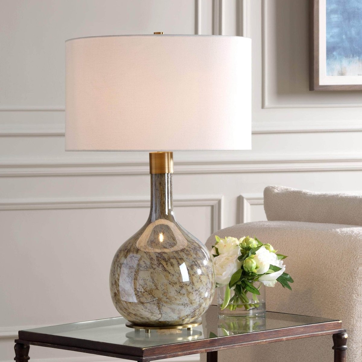 Rhine Brown Glass Table Lamp - Uttermost - Table Lamps by Modest Hut